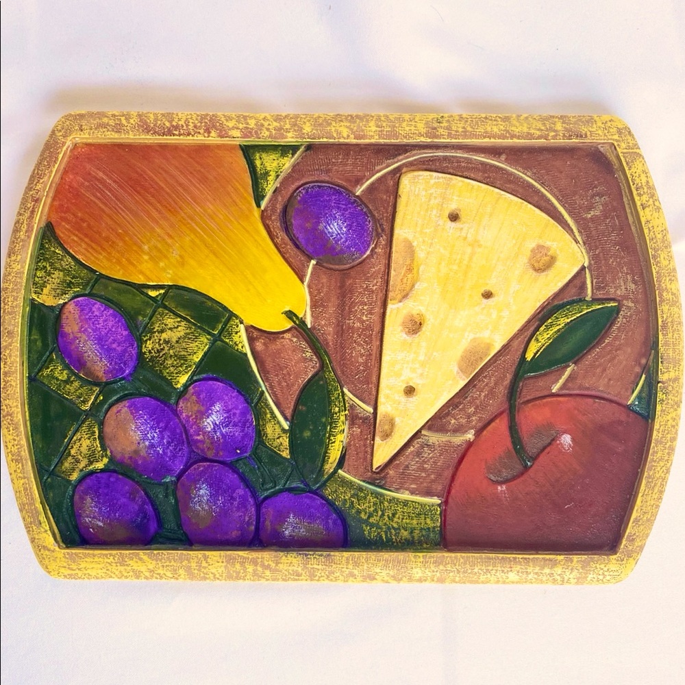 Colorful Fruit and Veggie Trivet or Tray